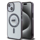 Husa pentru iPhone 15 Plus, Karl Lagerfeld IML MagSafe (KLHMP15MHKHNOTK), transparenta