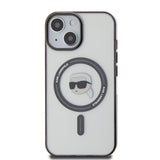 Husa pentru iPhone 15 Plus, Karl Lagerfeld IML MagSafe (KLHMP15MHKHNOTK), transparenta
