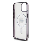 Husa pentru iPhone 15 Plus, Karl Lagerfeld IML MagSafe (KLHMP15MHKHNOTK), transparenta