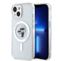 Husa pentru iPhone 15 Plus, Karl Lagerfeld Glitter MagSafe (KLHMP15MHGKCNOT), transparenta