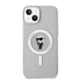 Husa pentru iPhone 15 Plus, Karl Lagerfeld IML MagSafe (KLHMP15MHFCKNOT), transparenta
