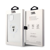 Husa pentru iPhone 15 Plus, Karl Lagerfeld IML MagSafe (KLHMP15MHFCKNOT), transparenta