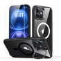 Husa pentru iPhone 16, ESR Classic Hybrid HaloLock Kickstand + Tempered Glass, negru/transparenta