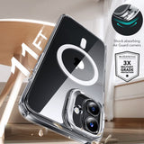 Husa pentru iPhone 16 Plus, ESR Classic Hybrid HaloLock Kickstand + Tempered Glass, negru/transparenta