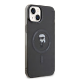 Husa pentru iPhone 15 Plus, Karl Lagerfeld IML MagSafe (KLHMP15MHFCKNOK), negru
