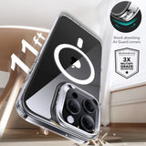 Husa pentru iPhone 16 Pro Max, ESR Classic Hybrid HaloLock Kickstand + Tempered Glass, negru/transparenta