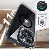Husa pentru iPhone 16 Pro Max, ESR Classic Hybrid HaloLock Kickstand + Tempered Glass, negru/transparenta