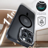 Husa pentru iPhone 16 Pro Max, ESR Classic Hybrid HaloLock Kickstand + Tempered Glass, negru frost