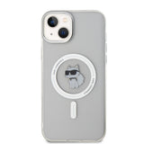 Husa pentru iPhone 15 Plus, Karl Lagerfeld IML MagSafe (KLHMP15MHFCCNOT), transparenta