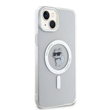 Husa pentru iPhone 15 Plus, Karl Lagerfeld IML MagSafe (KLHMP15MHFCCNOT), transparenta