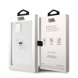 Husa pentru iPhone 15 Plus, Karl Lagerfeld IML MagSafe (KLHMP15MHFCCNOT), transparenta