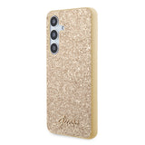 Husa pentru Samsung Galaxy S24 Plus, Guess Glitter Script (GUHCS24MHGGSHD), auriu