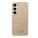 Husa pentru Samsung Galaxy S24 Plus, Guess Glitter Script (GUHCS24MHGGSHD), auriu