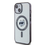 Husa pentru iPhone 15 Plus, Karl Lagerfeld IML MagSafe (KLHMP15MHCHNOTK), transparenta
