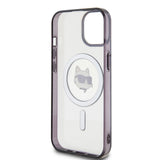Husa pentru iPhone 15 Plus, Karl Lagerfeld IML MagSafe (KLHMP15MHCHNOTK), transparenta