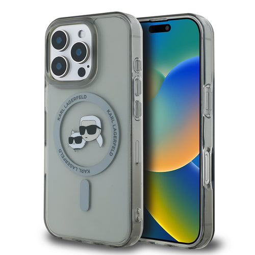 Husa pentru iPhone 16 Pro Max, Karl Lagerfeld IML MagSafe (KLHMP16XHLSKCK), negru