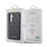 Husa pentru Samsung Galaxy S24, Guess Hardcase 4G Metal Gold Logo (GUHCS24SG4GFGR), negru