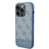 Husa pentru iPhone 15 Pro, Guess Hardcase 4G Stripe Collection (GUHCP15LG4GLBL), albastru