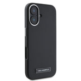Husa pentru iPhone 16, Karl Lagerfeld Leather MagSafe (KLHMP16SPGMSRPK), negru