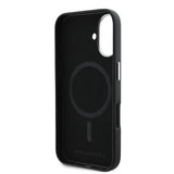 Husa pentru iPhone 16, Karl Lagerfeld Leather MagSafe (KLHMP16SPGMSRPK), negru