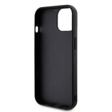 Husa pentru iPhone 15, Guess Quilted Metal Logo (GUHCP15SPSQSQSK), negru