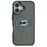 Husa pentru iPhone 16 Plus, Karl Lagerfeld IML MagSafe (KLHMP16MHLSCHK), negru
