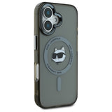 Husa pentru iPhone 16 Plus, Karl Lagerfeld IML MagSafe (KLHMP16MHLSCHK), negru