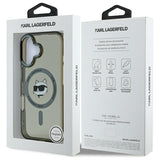 Husa pentru iPhone 16 Plus, Karl Lagerfeld IML MagSafe (KLHMP16MHLSCHK), negru