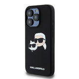 Husa pentru iPhone 15 Pro Max, Karl Lagerfeld Silicone MagSafe (KLHMP15XSKCHPPLK), negru