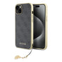 Husa pentru iPhone 15 Plus, Guess Hardcase 4G Charms Collection (GUHCP15MGF4GGR), gri