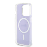 Husa pentru iPhone 15 Pro, Guess IML Iridescent MagSafe (GUHMP15LHITSU), mov