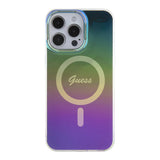 Husa pentru iPhone 15 Pro, Guess IML Iridescent MagSafe (GUHMP15LHITSK), multicolor