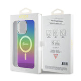 Husa pentru iPhone 15 Pro, Guess IML Iridescent MagSafe (GUHMP15LHITSK), multicolor