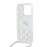 Husa pentru iPhone 15 Pro, Karl Lagerfeld IML Crossbody MagSafe (KLHMP15LHCKCKLCT), transparenta