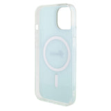Husa pentru iPhone 15 Plus, Guess IML Iridescent MagSafe (GUHMP15MHITSQ), turcoaz