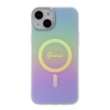 Husa pentru iPhone 15, Guess IML Iridescent MagSafe (GUHMP15SHITSU), mov