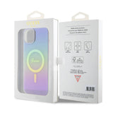 Husa pentru iPhone 15, Guess IML Iridescent MagSafe (GUHMP15SHITSU), mov