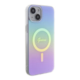 Husa pentru iPhone 15, Guess IML Iridescent MagSafe (GUHMP15SHITSU), mov
