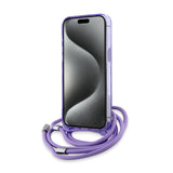 Husa pentru iPhone 15 Pro, Karl Lagerfeld IML Crossbody MagSafe (KLHMP15LHCKCKLCU), mov