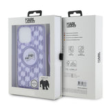 Husa pentru iPhone 15 Pro, Karl Lagerfeld IML Crossbody MagSafe (KLHMP15LHCKCKLCU), mov