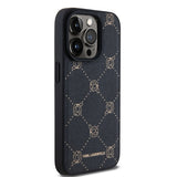Husa pentru iPhone 15 Pro Max, Karl Lagerfeld Leather MagSafe (KLHMP15XPGKHPHK), negru