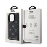 Husa pentru iPhone 15 Pro Max, Karl Lagerfeld Leather MagSafe (KLHMP15XPGKHPHK), negru