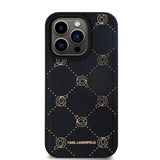 Husa pentru iPhone 15 Pro Max, Karl Lagerfeld Leather MagSafe (KLHMP15XPGKHPHK), negru