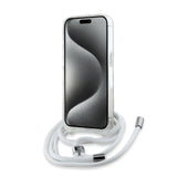 Husa pentru iPhone 15 Pro, Karl Lagerfeld IML Crossbody MagSafe (KLHMP15LHCKHNT), transparenta