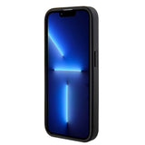 Husa pentru iPhone 15 Pro Max, Guess Grip Stand 4G Saffiano Strass, negru