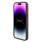 Husa pentru iPhone 15 Pro, Guess Grip Stand 4G Triangle Strass (GUHCP15LPGS4TDW), maro
