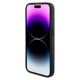 Husa pentru iPhone 15 Pro Max, Guess Grip Stand 4G Triangle Strass (GUHCP15XPGS4TDK), negru