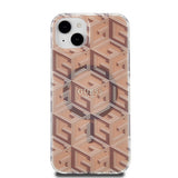 Husa pentru iPhone 15 Plus, Guess IML GCube MagSafe (GUHMP15MHGCUSTGW), maro