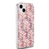 Husa pentru iPhone 15 Plus, Guess IML GCube MagSafe (GUHMP15MHGCUSTGP), roz