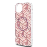 Husa pentru iPhone 15 Plus, Guess IML GCube MagSafe (GUHMP15MHGCUSTGP), roz